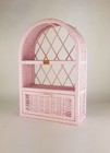 Wicker Wall Cabinet Chapel Pink Rattan Wall Shelf 40x17x62