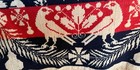 Antique Tri-color Hand Woven Jacquard Coverlet W  Doves- Ohio 1854 -signed B535