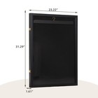 2pcs Jersey Display Case Frame Shadow Rack Box Exquisite Lockable Hanger Wood