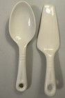 Royal China Currier And Ives Style  All White Spoon And Cake Pie Server Vintage