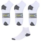 Lot 12 Pairs Ankle Quarter Crew Mens Sports Socks White 2 Tones Cotton Size 9-11
