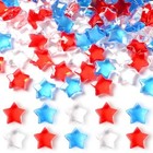 120 Pcs Patriotic Acrylic Star Translucent Crystals Gems Independence Day 