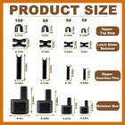 144pcs Zipper Repair Kit 4 Sizes   3  5  8  10  Insertion Pins 3 Color   