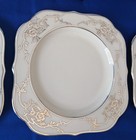  6  Rare 1907 Lenox Thick Sterling Silver  Square Dessert Salad Plates mandarin