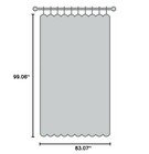 Beauoop Gray   White Floral Blackout Curtains     2 Panels  52    X 84   