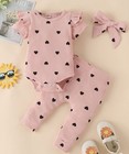 Infant Newborn Baby Girl Clothes Outfits spring Summer Romper And Pant Set Ne   