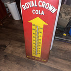 Vintage Advertising  Royal Crown Cola  Fountain Tin Store Thermometer   C-707