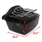 King Pack Trunk Backrest Top Rack For Harley Touring Street Road Glide 1997-2013