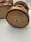 Handmade And Signed Amish Woven Three-basket Set For Office Or Kitchen Storage