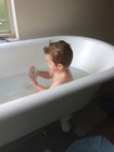 Antique White Clawfoot Bath Tub-refurbished 
