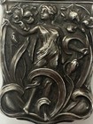 Antique Art Nouveau Sterling Silver Match Safe Vesta Case Lady Design - Wow