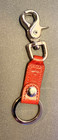 Coach Trigger Snap Red Leather Bag Charm key Chain keyfob Fs7212 Missing Tag