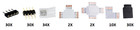 Solderless 10mm Rgb L T   4 Pin Connector Adapter For  5050 Led Strip Light 