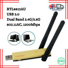 Usb 3 0 1200mbps Long Range Ac1200 Dual Band 5ghz Wireless Wifi Adapter Antennas