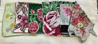 Vintage Floral Handkerchiefs Hand Rolled Linen Vogue Roses