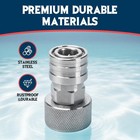 Garden Hose To Pressure Washer Adapter  3 4  Ght To 1 4  Quick Connect Stainl   