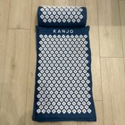 Kanjo Acupressure Mat   Pillow Set For Back neck  Blue white  Carry Bag