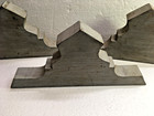 3 Antique Painted Wood Architectural Salvage Primitive Parts Pediments 14  Wide