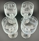 Vintage Cascade Czech Crystal Bohemia Water wine Liquor Glasses  set Of 4