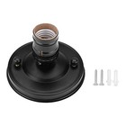 Vintage Industrial Lamp Holder  E26 e27 Bulb Socket Base - Electroplated Black