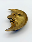 Vtg 1940s Virginia Metalcrafters Brass Man In The Moon Dish Tray Hand Cast 3-4