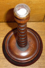 Vintage   Antique Turned Wood Candlestick - 11 5  