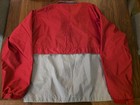 Adidas Men s Windbreaker Jacket Red Gray Zip Logo Accents Size L