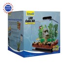 3 Gallon Fish Tank Aquarium Starter Kit With Pedestal Base Led Light Filter