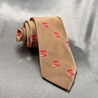Vintage 70s Coke Coca-cola Golden Clasp Men   s Neck Tie Employee Uniform Logo Aop