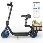 8 5inch Electric Scooter With Seat   Basket  15-17miles Max Range 19mph Escooter