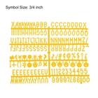 Felt Letter Board Letters Numbers Symbols 3 4 Inch Yellow Alphabet Changeable