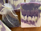 Homemade English Lavender Sage Hand  Body   Face Soap Bars - Lot 5 Bars
