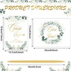 3 Pcs Wedding Guest Book Set Wedding Reception Registry Book W  Pen   Holder