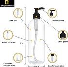 Empty Lotion Pump Bottles  16 Oz Bpa-refillable Plastic Containers  Pete1 Clear 