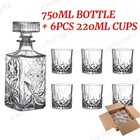 Liquor Whiskey Decanter Vintage Glass Crystal Bottle Wine Stopper Bar Scotch Rum