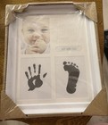 Baby Handprint Footprint Keepsake Photo Frame W  Black Ink Pad New Unused