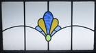 Pretty Abstract Midsize Old English Leaded Stained Glass Window 27 25  X 17 25 