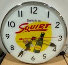 Squirt Soda Lighted Advertising Wall Clock Free Shipping