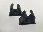 Marine Boat Canoe Kayak Pair Of Black Pp tpr Molded Paddle Clip 3 4  Diameter