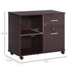 Filing Cabinet Mobile Printer Stand W  Drawer  Walnut