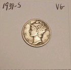 1939 S Winged Liberty Mercury Dime 90  Silver 10c Us Coin Very Good