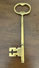 Vintage Colonial Williamsburg Virginia Metalcrafters Brass Paperweight Key