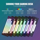 Redthunder 60  Wireless Tri-mode Gaming Keyboard Mouse Combo - White-black - New