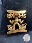 Wonderful Reproduction Antique Tumbaga Brooch Of God Worn On The Red Carpet
