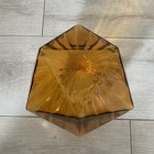 Vintage Mcm Amber Glass Mid Century Modern Ceiling Lamp 3 5    Mount 1970s Rare 