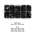 580pcs Plastic Eyes Noses Flat Doll Teddy Bear Stuffed Animals Diy Making Toys