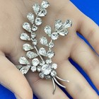 Vintage Rhinestone Brooch Bridal Wedding Large 3 
