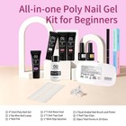 12 Pcs Poly Nail Extension Gel Kit Uv Led Lamp Builder Gel Nail Art Starter Set