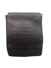 Vtg Eddie Bauer Pebbled Leather Messenger Organizer Brown Crossbody Purse Bag