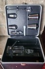 Traveling Bar cocktail Mixer Set In Hard Case - Fits 3 Bottles - Vintage 1960 s